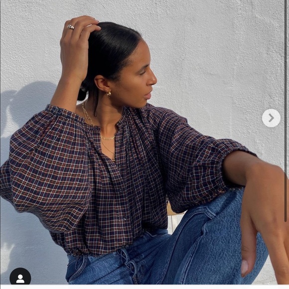 Dôen Jane Top Plaid XS - Picture 2 of 4